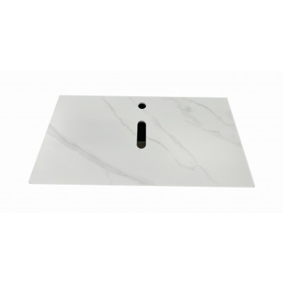 Vanity Top - 900mm White Sintered Stone Top for Single Counter Top